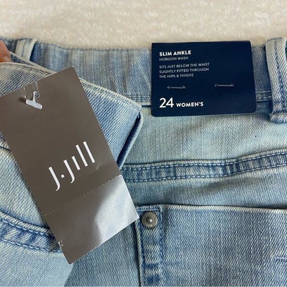 New J. Jill Jeans Women's 24 Authentic Fit Slim Ankle Horizon Wash Blue Denim - Picture 5 of 10